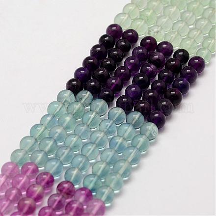 Chapelets de perles en fluorite naturel G-D856-10-6mm-1
