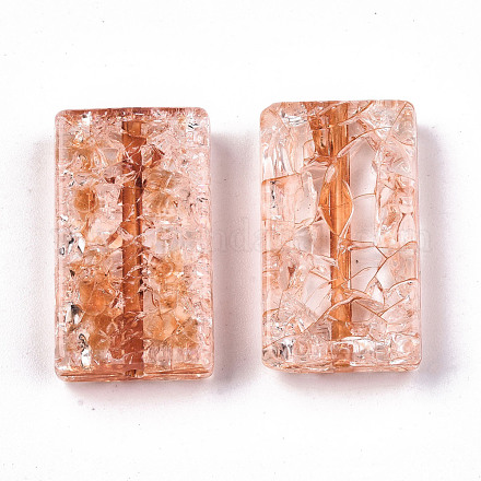 Perles en acrylique transparentes craquelées CACR-N003-41A-1