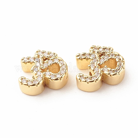 Perles de zircone cubique de placage de rack en laiton KK-B051-04G-06-1