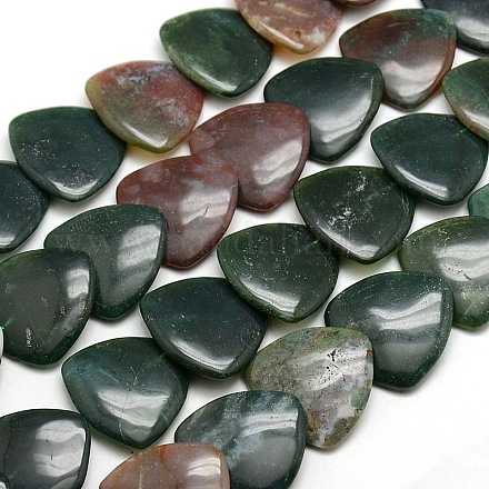 Triangle Natural Indian Agate Beads Strands G-P062-53-1