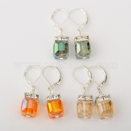 Electorplated Glass Beads Earrings EJEW-JE00970-01-1