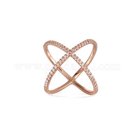 Diseño de moda rosa anillo de dedo de bronce bañado en oro JR57A-1