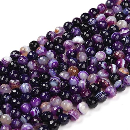 Natural Agate Beads Strands G-H1593-8mm-2-1