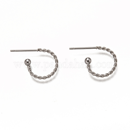 Accessoires de puces d'oreilles en 304 acier inoxydable STAS-L252-001P-1