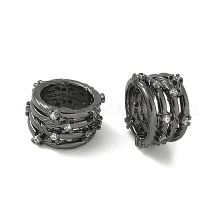 Messing Micro Pave klare Zirkonia Perlen CU-CBAC675-07B-1