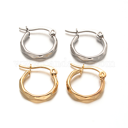 304 Stainless Steel Hoop Earrings EJEW-D195-M-1
