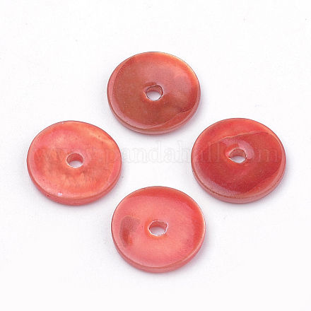 Spray Painted Natural Freshwater Shell Beads SHEL-Q012-003A-1