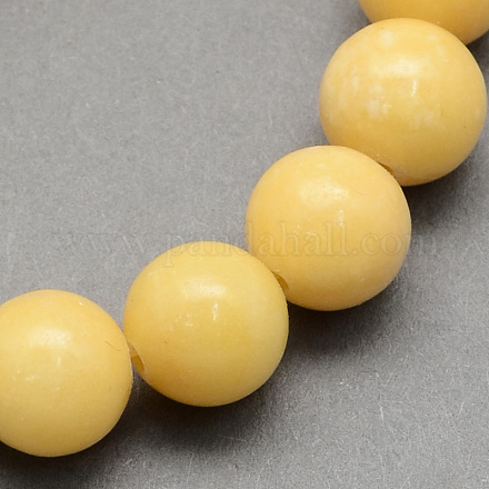Natural Yellow Jade Beads Strands G-S179-4mm-1