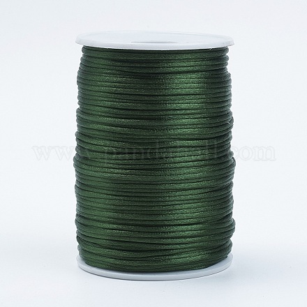 ポリエステルコード  濃い緑  2mm  約80ヤード/ロール（73.152メートル/ロール） NWIR-R001-15-1