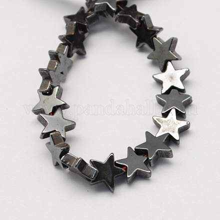 Non-magnetic Synthetic Hematite Beads Strands G-Q898-9mm-1