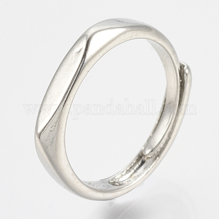 調節可能な合金フィンガー指輪  アンティークシルバー  サイズ6  16mm RJEW-N027-02-1