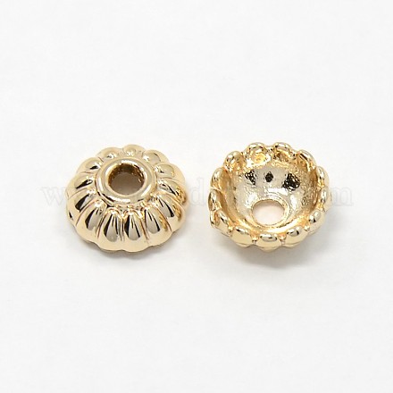 Capuchons de perles en alliage doré sans nickel et sans plomb PALLOY-J219-001-NR-1