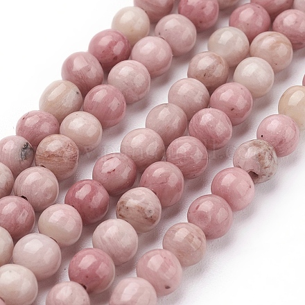 Chapelets de perles en rhodonite naturelle G-G099-6mm-33-1