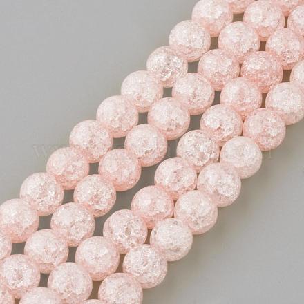 Chapelets de perles en quartz craquelé synthétique GLAA-S134-6mm-01-1