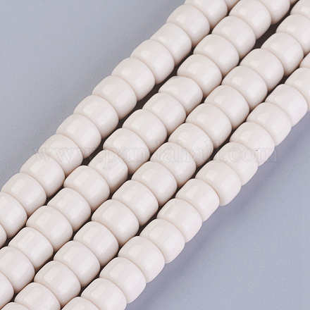Chapelets de perles en verre opaque de couleur unie GLAA-A036-I04-1