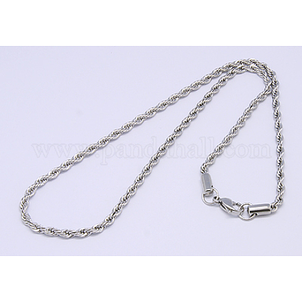 304 из нержавеющей стали ожерелья унисекс канатные цепные ожерелья NJEW-507L-10D-1