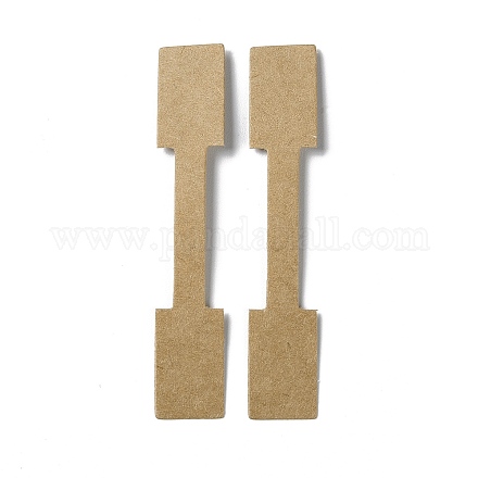 Etiquetas de precios de joyería de papel kraft en blanco plegables CDIS-C006-09B-1