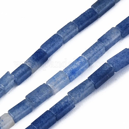 Natürlichen blauen Aventurin Perlen Stränge G-S299-140-1