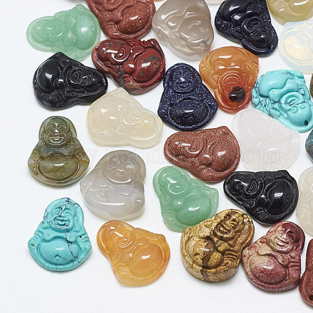 Natural & Synthetic Mixed Stone Pendants G-T122-15A-1