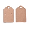 Paper Earring Display Cards, BurlyWood, 49.5x29.5x0.4mm, 100pcs/set
