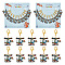 Helicopter Pendant Stitch Markers, Printed Alloy Crochet Lobster Clasp Charms, Locking Stitch Marker with Wine Glass Charm Ring, Light Gold, 3cm, 10pcs/set, 2 sets/box