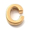 Ion Plating(IP) 304 Stainless Steel Charms, Letter Charm, Real 18K Gold Plated, Letter C, 9.5x8x3mm, Hole: 1.6mm