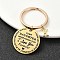 Valentine's Day Brass & 201 Stainless Steel Keychain, with Alloy Rings, Letter K, 6.2cm