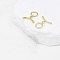 Brass Toggle Clasps, Long-Lasting Plated, Ring, Real 14K Gold Plated, 13x10.5x1.5mm, Hole: 1.2mm