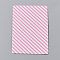Cardboard Jewelry Display Cards, for Hanging Earring & Necklace Display, Rectangle, Pink, Stripe Pattern, 9x6x0.05cm, Hole: 0.2cm, 100pcs/bag
