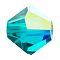 Preciosa® Crystal Beads, Czech Crystal, Bicone(451 69 302 Rondelle), 60230 200 Blue Zircon AB, 5mm, Hole: 1mm