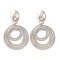 Silver Needle Silver Earrings Fashion Metal Earrings Simple Design Earrings, Platinum, Ring