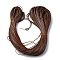 PU Leather Thread Cord, Flat, for DIY Jewelry Making, Coconut Brown, 2.5~3x1mm, about 107.17~109.36 Yards(98~100m)/Bundle