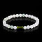 Natural Southern Jade Round Beads Stretch Bracelets, Bamboo, Inner Diameter: 2-1/8 inch(5.5cm)