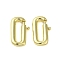 Brass Spring Gate Rings, Long-Lasting Plated, Oval, Golden, 16x9.5x3mm