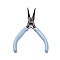 45# Steel Jewelry Pliers, Round Nose Plier, Sky Blue, 12.3x5x0.95cm