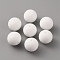 Food Grade Eco-Friendly Silicone Focal Beads, Round, White, 15mm, Hole: 2mm
