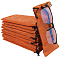 12Pcs Velvet Glasses Storage Drawstring Bag, Cotton Lining, Rectangle, Orange, 18x9x0.3cm