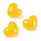 Transparent Epoxy Resin Decoden Cabochons, Glitter Heart, Gold, 16x18x10mm