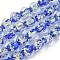 Handmade Foil Lampwork Beads Strands, Round, Medium Blue, 10mm, about 40pcs/strand, 14.57''(37cm)