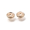 Brass Beads, Disc, Rack Plating, Long-Lasting Plated, Light Gold, 5x1mm, Hole: 1.5mm