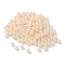 Plastic Imitation Pearl Beads, Round, Navajo White, 4x3.5mm, Hole: 1mm
