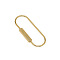 Brass Screw Carabiner Lock Charms, Oval, Raw(Unplated), 81.5x32.5x3mm