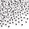 500Pcs Acrylic Beads, with Horizontal Hole, Letter, Flat Round, Letter P, 7x4mm, Hole: 1mm