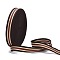 Polyester Grosgrain Ribbon, Stripe Pattern, Black, 1-1/2 inch(38mm), 50yards/roll(45.72m/roll)