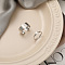 2Pcs Alloy Finger Rings Sets, Platinum, Moon, Inner Diameter: 16~19mm