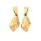 Ion Plating(IP) 304 Stainless Steel Pendants, Spiral Shell, Golden, 18.5x9.5x3.5mm, Hole: 4.5x5.5mm