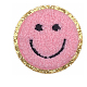 Flat Round with Smiling Face Computerized Towel Embroidery Cloth Iron on/Sew on Patches SMFA-PW0001-54D-1