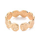 Текстурированные плоские круглые латунные кольца-манжеты для женщин KK-S356-572-NF-3