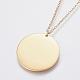 304 Stainless Steel Pendant Necklaces NJEW-I218-04G-1