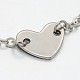 Heart Stainless Steel Link Bracelets BJEW-JB01750-2